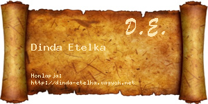 Dinda Etelka névjegykártya