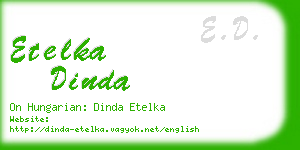 etelka dinda business card